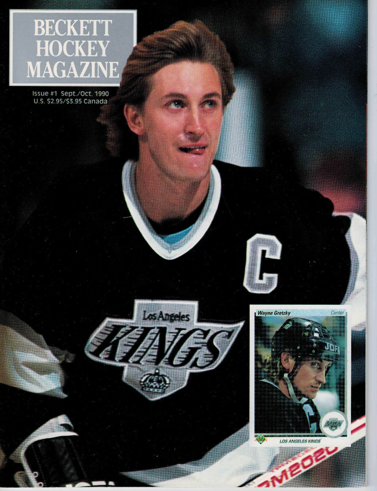 September/October 1990 Beckett Hockey Monthly Issue #1- Wayne Gretzky LA Kings