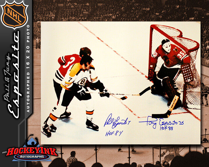 TONY & PHIL ESPOSITO SIGNED 16X20 Photo -77037