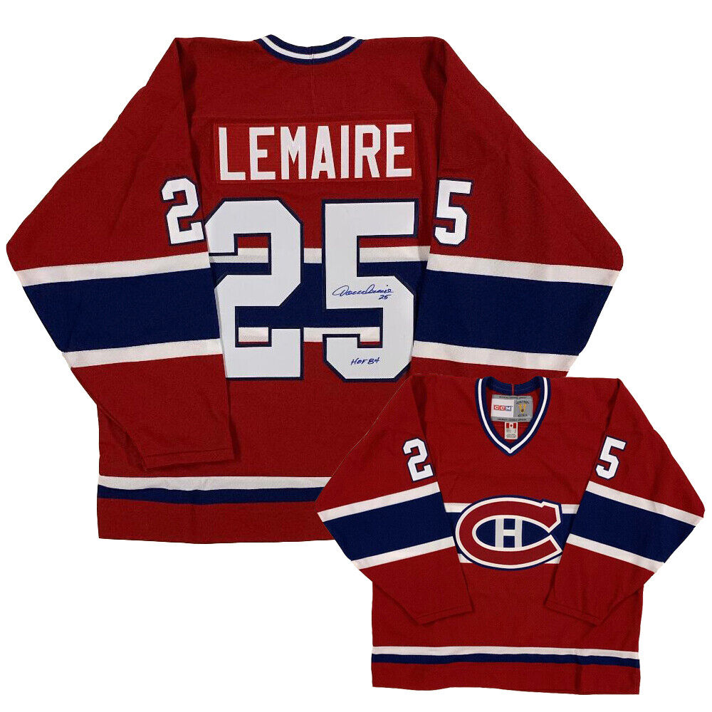 JACQUES LEMAIRE Montreal Canadiens Signed Red CCM Jersey