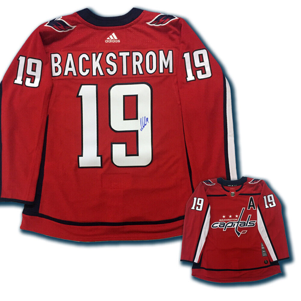 NICKLAS BACKSTROM Signed Washington Capitals Red Adidas PRO Jersey