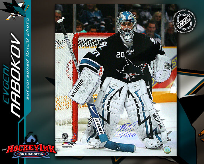 EVGENI NABOKOV SIGNED San Jose Sharks 16 x 20 Photo -77190