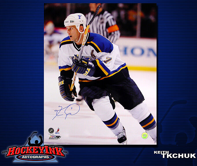 KEITH TKACHUK SIGNED Blues 16X20 Photo -77152