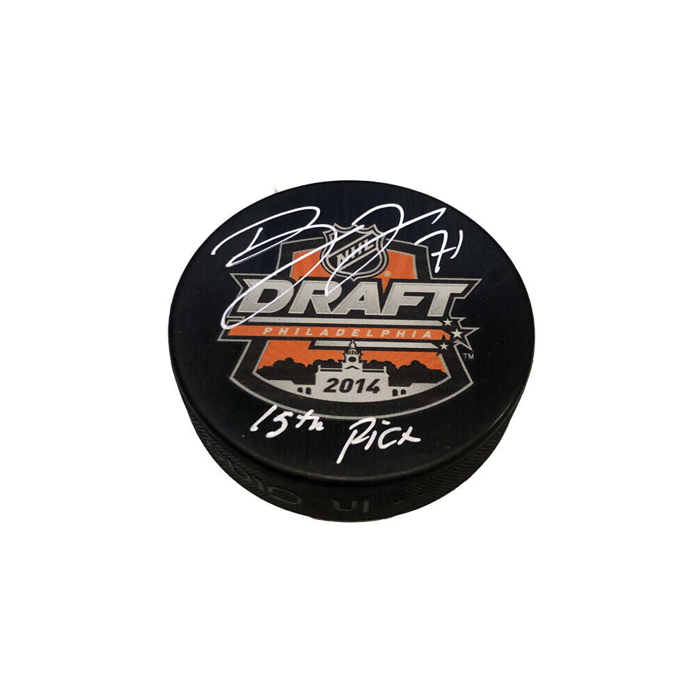 DYLAN LARKIN Signed 2014 Draft puck - 15th Overall