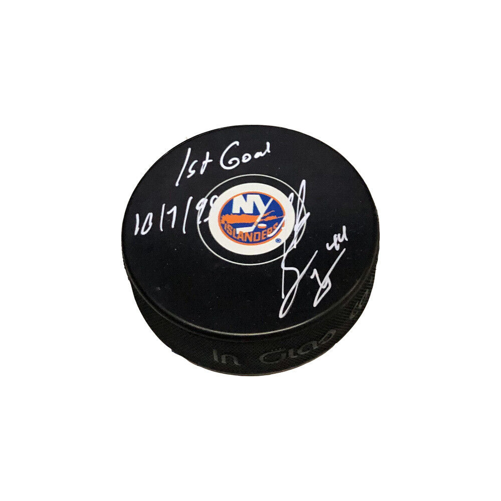 TODD BERTUZZI Signed & Inscribed New York Islanders - 1st Goal 10/7/95