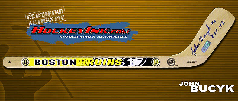 JOHN BUCYK Signed BOSTON BRUINS Mini-Stick