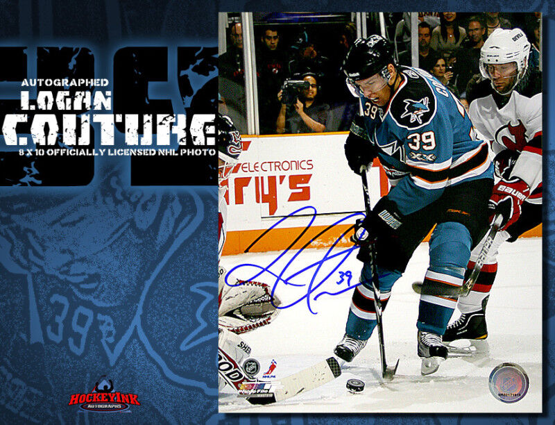 LOGAN COUTURE Signed San Jose Sharks 8x10 Photo 70285