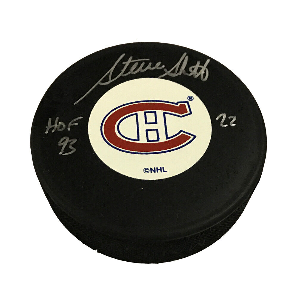 STEVE SHUTT Signed Montreal Canadiens Puck - HOF