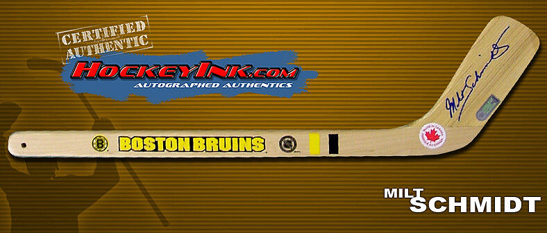 MILT SCHMIDT Signed BOSTON BRUINS Mini-Stick