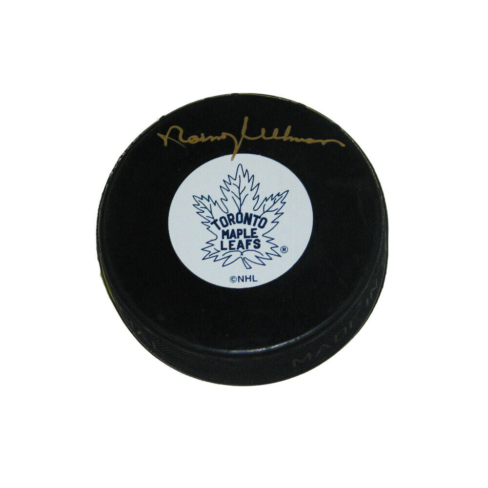 NORM ULLMAN Signed Toronto Maple Leafs Puck