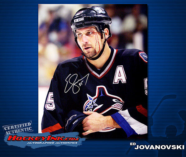 ED JOVANOVSKI SIGNED Canucks 16X20 Photo -77120