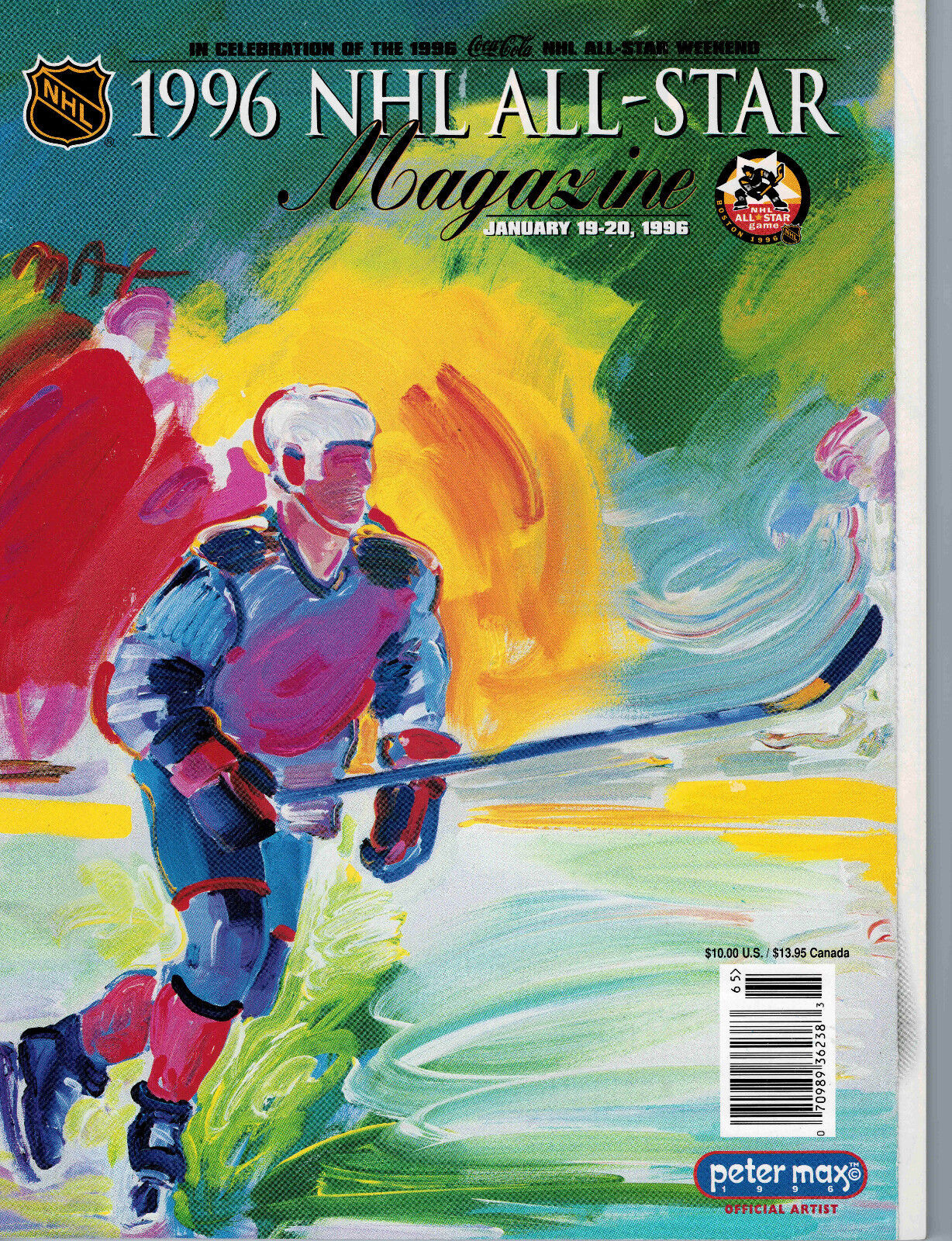 1996 NHL All Star Magazine January 19-20 1996- Boston