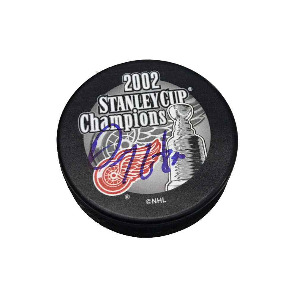 Darren McCarty Signed 2002 Stanley Cup Champions Puck - Detroit Red Wings