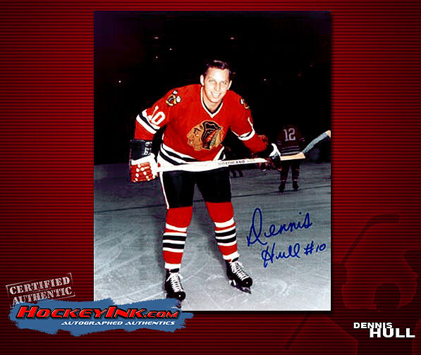 Dennis Hull SIGNED Chicago Blackhawks 8 x 10 Photo - 70154