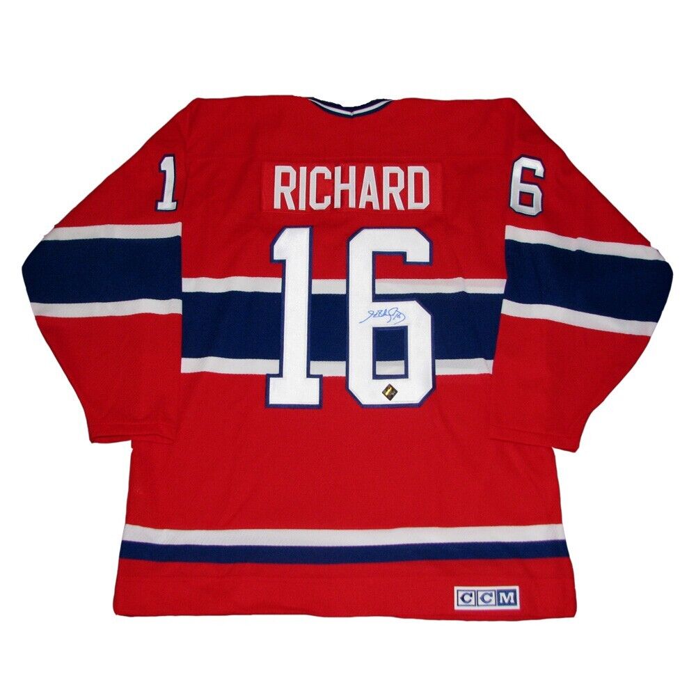 HENRI RICHARD Signed Montreal Canadiens Red CCM jersey