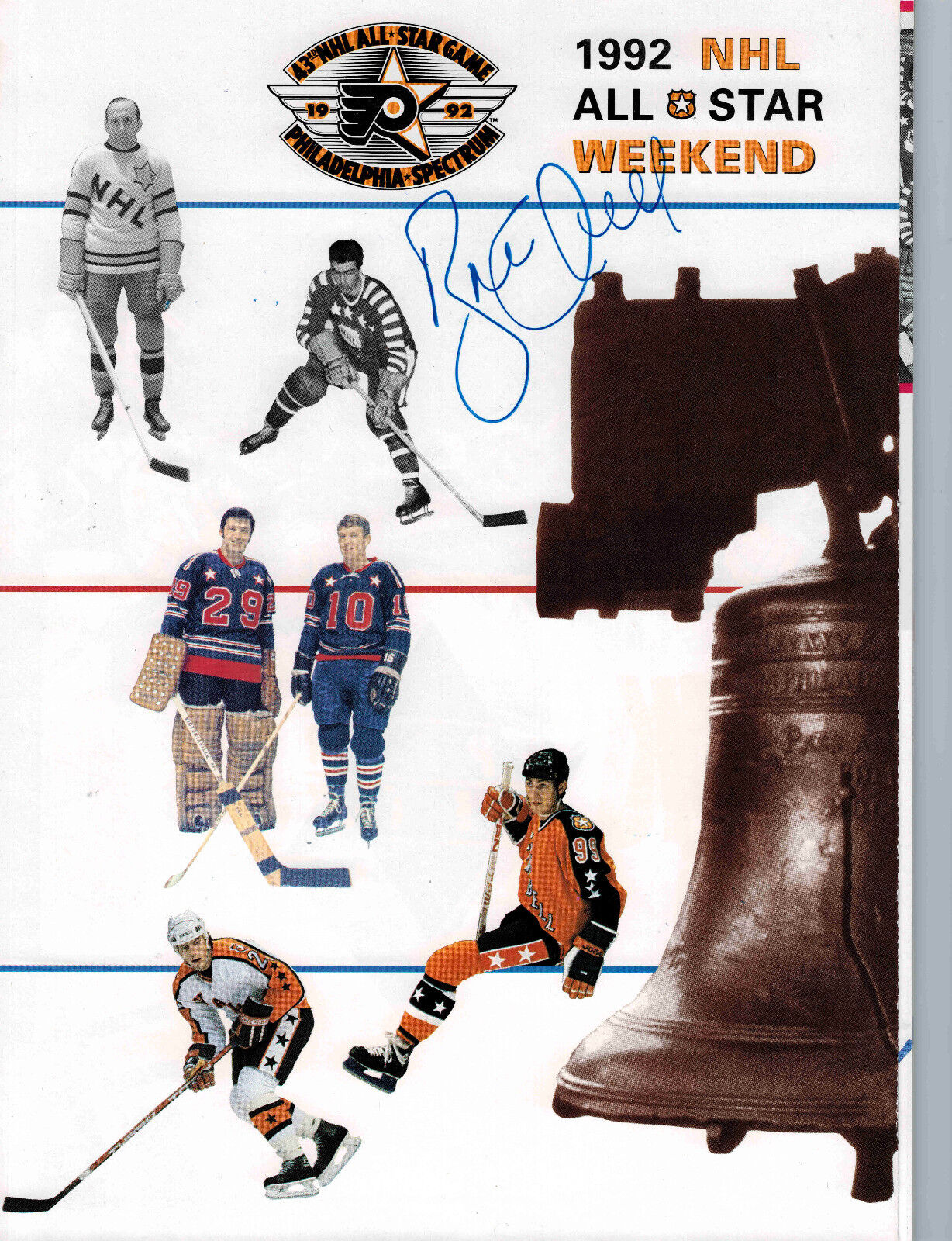 Brett Hull SIGNED 1992 NHL All Star Game Program- MVP St. Louis Blues