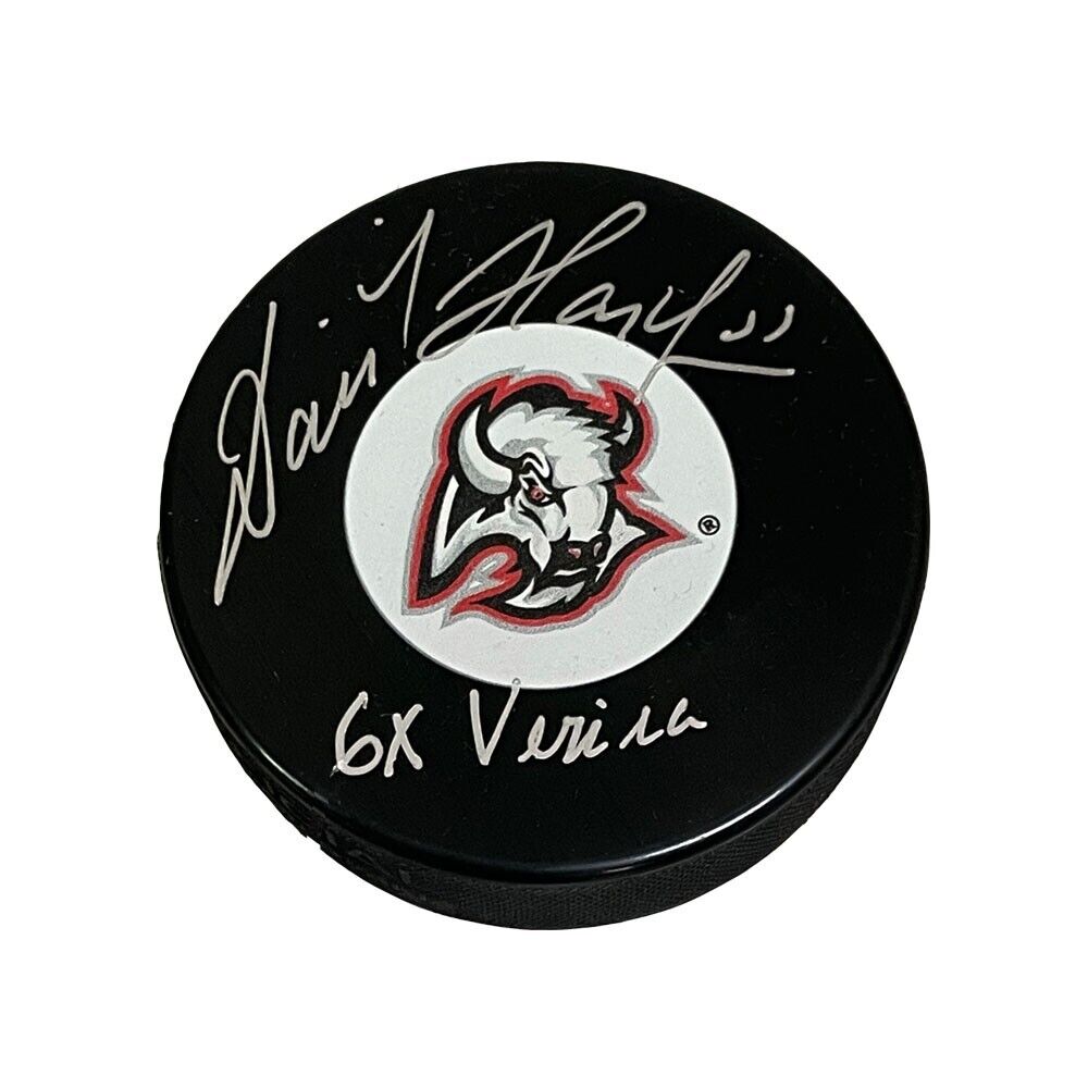 DOMINIK HASEK Signed Buffalo Sabres Puck - "6x Vezina" Inscription