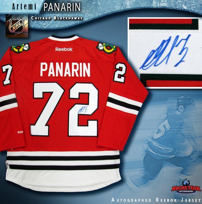 Artemi Panarin Signed Chicago Blackhawks Red Reebok Jersey FREE SHIPPING