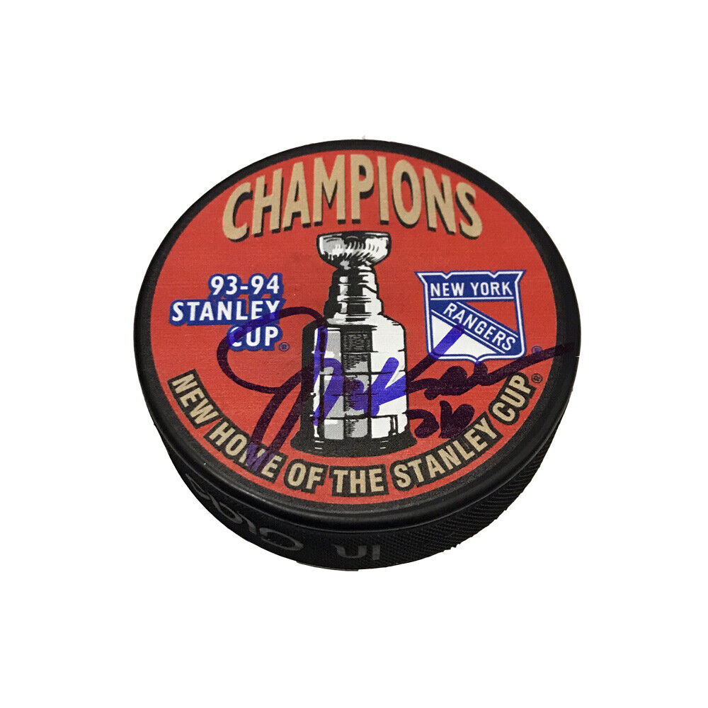 JOE KOCUR Signed 1994 Stanley Cup Champions Puck - New York Rangers