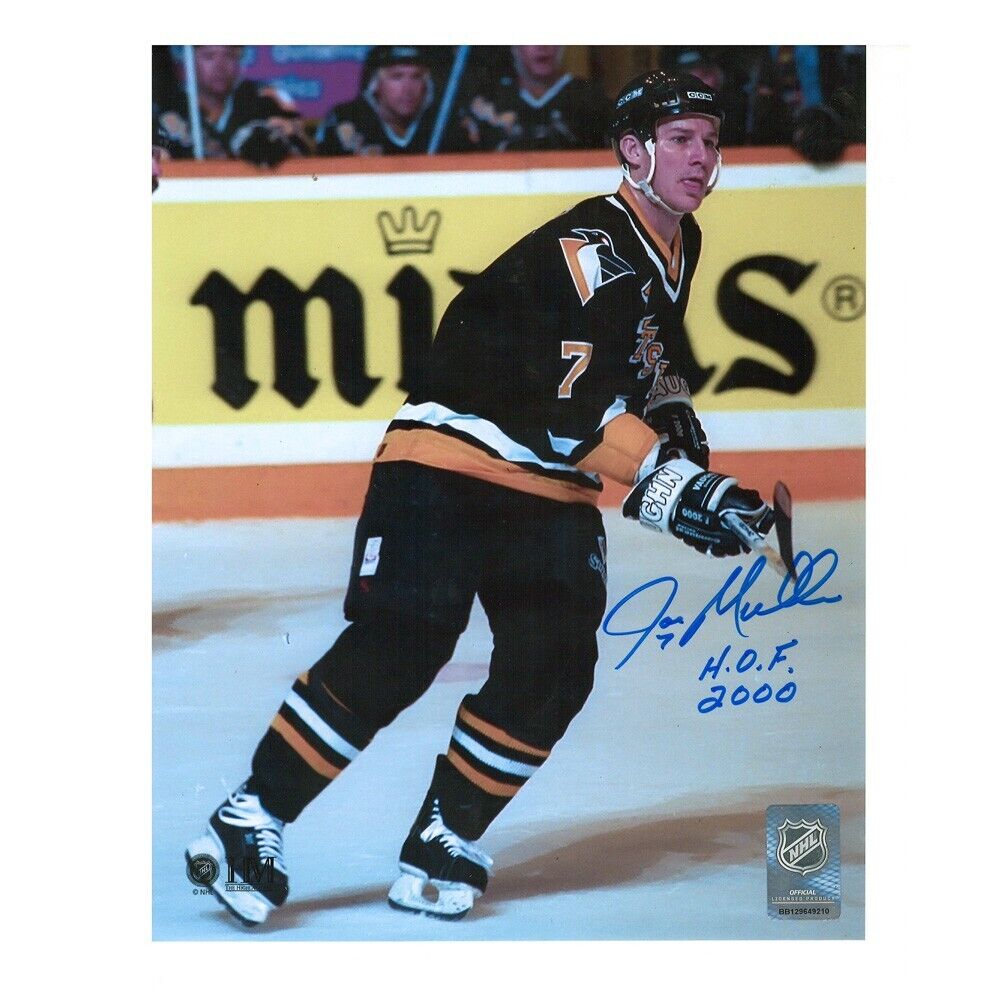 JOE MULLEN Signed Pittsburgh Penguins 8x10 Photo – 70248
