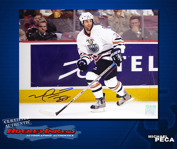 Michael Peca SIGNED Oilers 8X10 Photo -70351