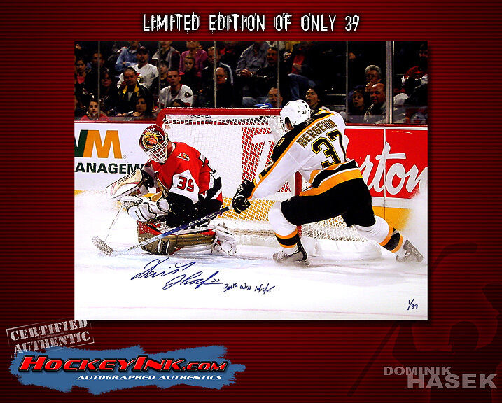 DOMINIK HASEK Signed Ottawa Senators 16 x 20 Photo -77087 - "Hall of Fame 2014"