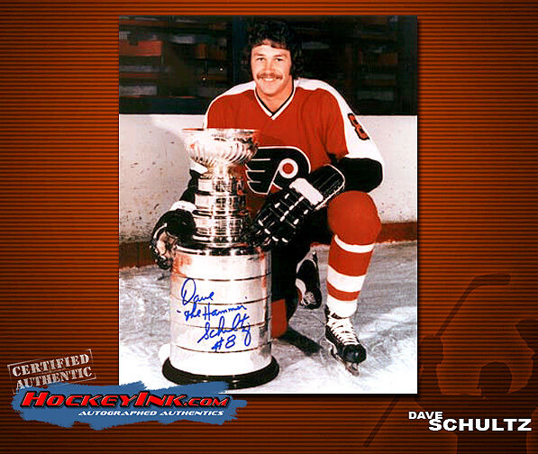 Dave Schultz SIGNED Flyers 8X10 Photo -70113