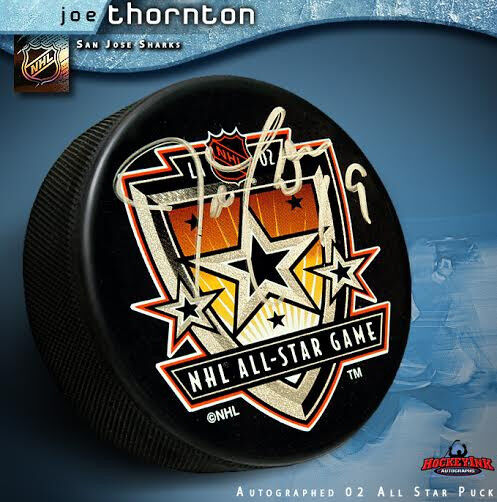 JOE THORNTON Signed 2002 NHL All Star Game Puck - San Jose Sharks