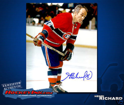 HENRI RICHARD Signed Montreal Canadiens 8 X 10 - 70009