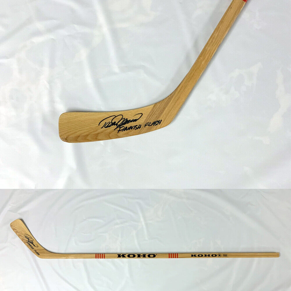 TEEMU SELANNE Signed KOHO Stick W/ Finish Flash Inscription - Winnipeg Jets