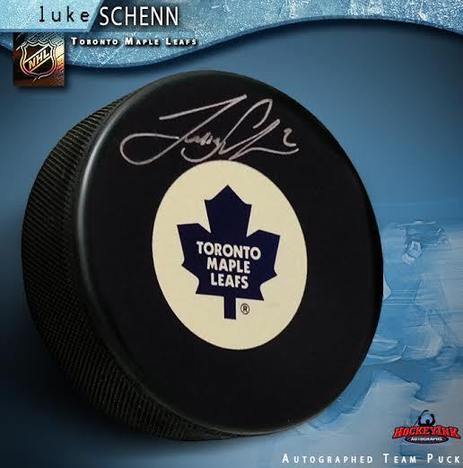 LUKE SCHENN Signed Toronto Maple Leafs Puck