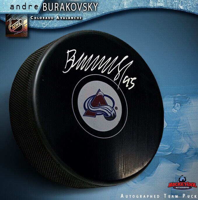 ANDRE BURAKOVSKY Signed Colorado Avalanche Puck