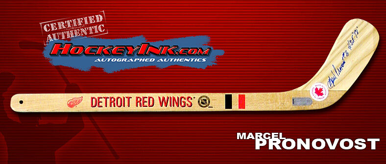 MARCEL PRONOVOST Signed DETROIT RED WINGS Mini-Stick
