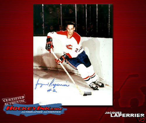 JACQUES LAPERRIERE Signed Canadiens 8 X 10 -70016