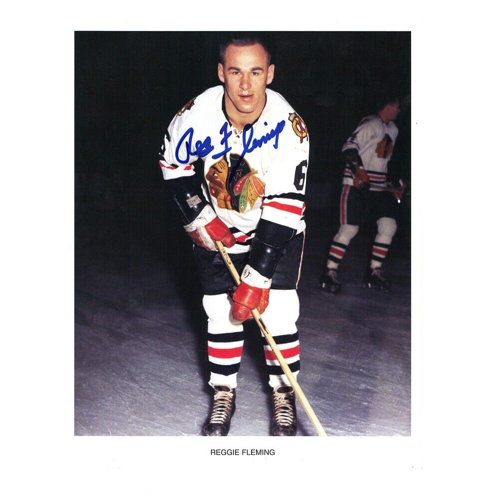 REGGIE FLEMING Signed Chicago Blackhawks 8 x 10 Photo - 70581