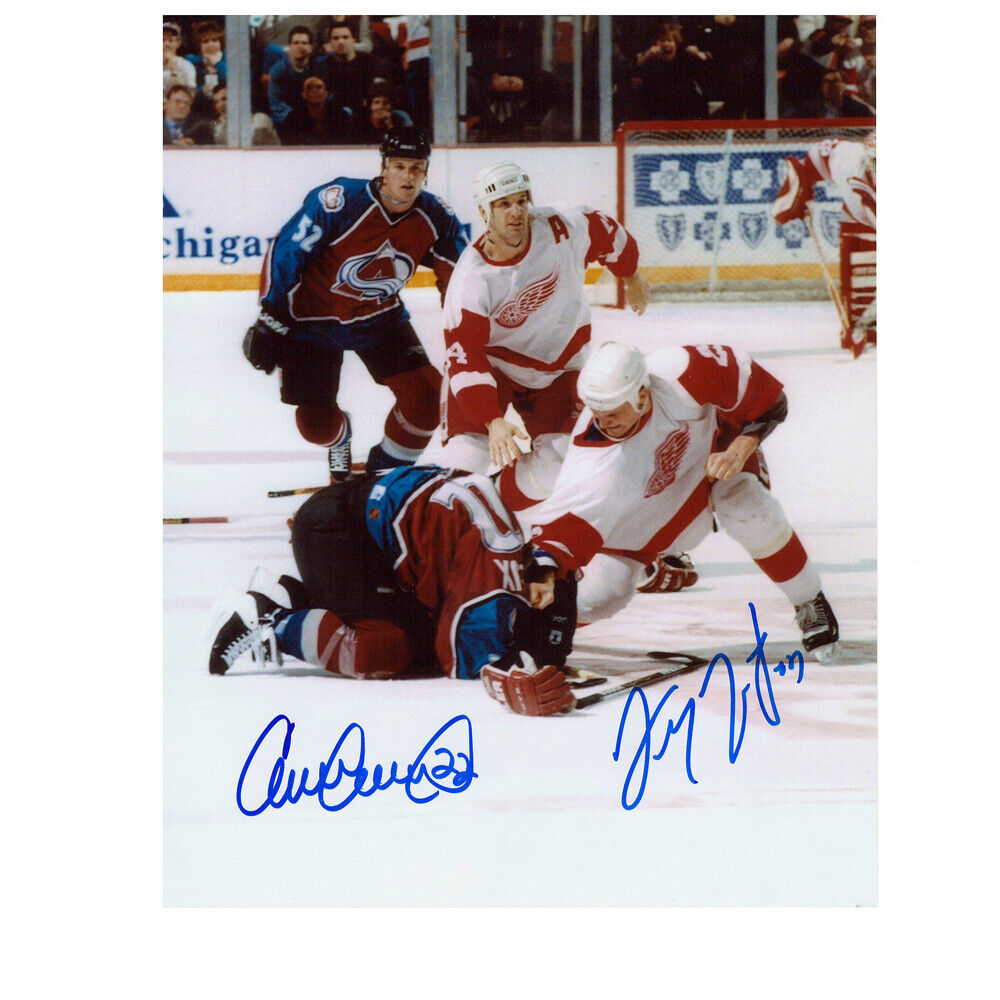 DARREN MCCARTY & CLAUDE LEMIEUX signed 8x10 Fighting Photo - 70373