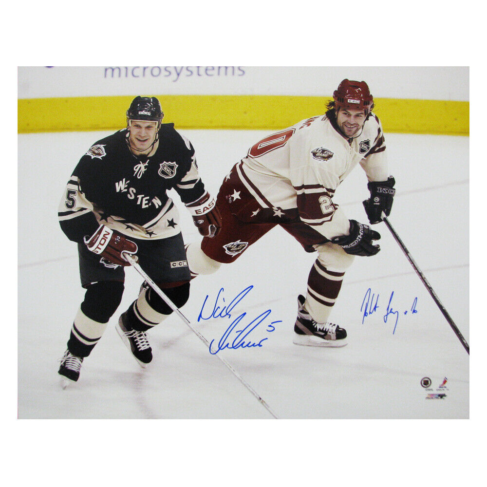 NICKLAS LIDSTROM & ROBERT LANG Signed All-Star 16 X 20 Photo - 79002
