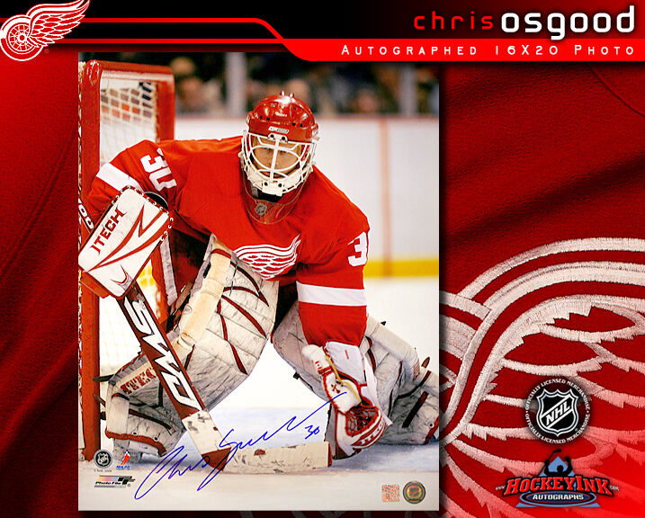 CHRIS OSGOOD SIGNED Red Wings 16X20 Photo -77001