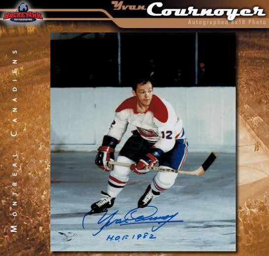 YVAN COURNOYER Signed & Inscribed Montreal Canadiens 8 x 10 Photo - 70227