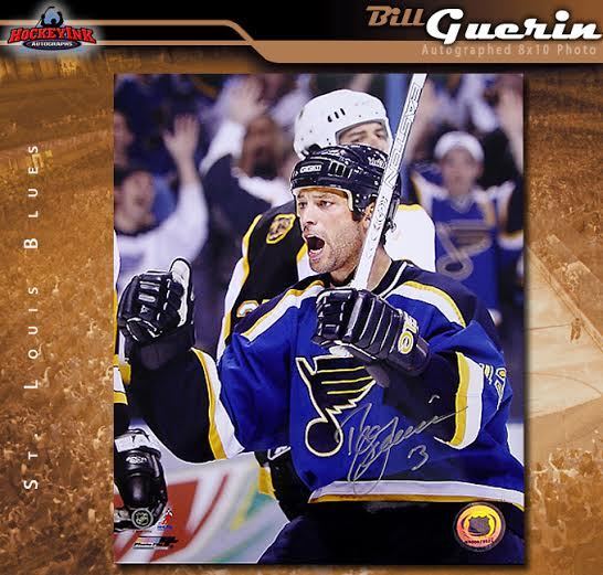 BILL GUERIN Signed St. Louis Blues 8 x 10 Photo -70391