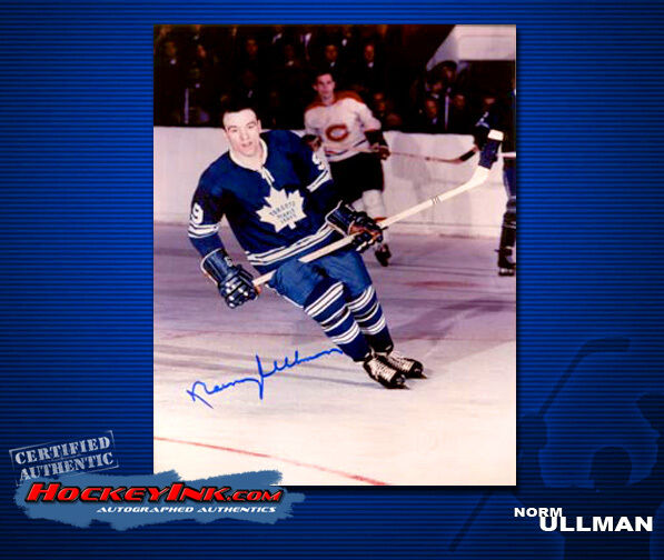 Norm Ullman SIGNED Maple Leafs 8X10 Photo -70107