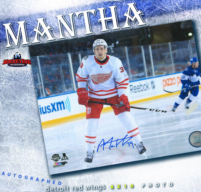 ANTHONY MANTHA Signed & Inscribed Detroit Red Wings 8x10 Photo - 70513