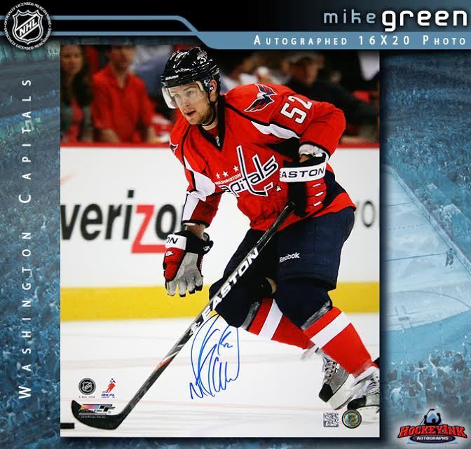 Mike Green SIGNED Washington Capitals 16X20 Photo - Detroit Red Wings