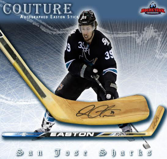 LOGAN COUTURE Signed Easton Wood Model Stick - San Jose Sharks