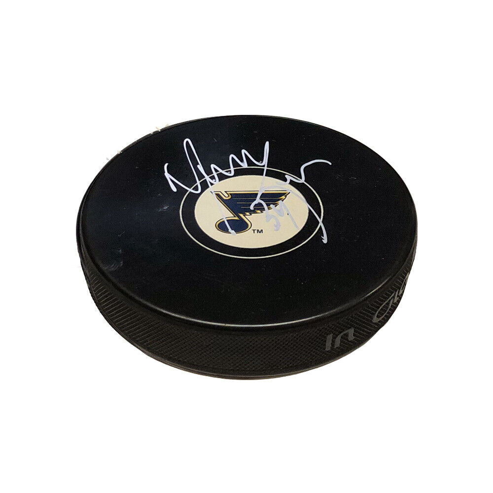 MANNY LEGACE Signed St Louis Blues Puck
