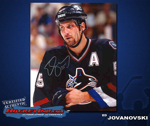 Ed Jovanovski SIGNED Canucks 8X10 Photo -70284