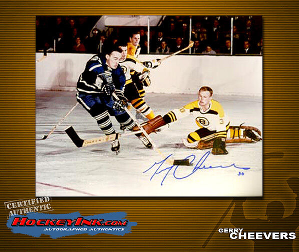 Gerry Cheevers SIGNED Boston Bruins 8X10 Photo -70108