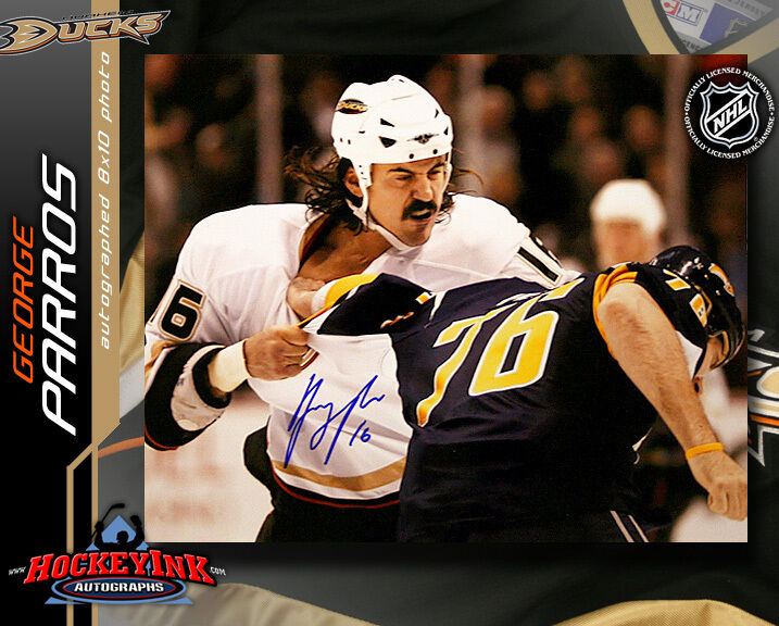 George Parros SIGNED Ducks 8X10 Photo -70199