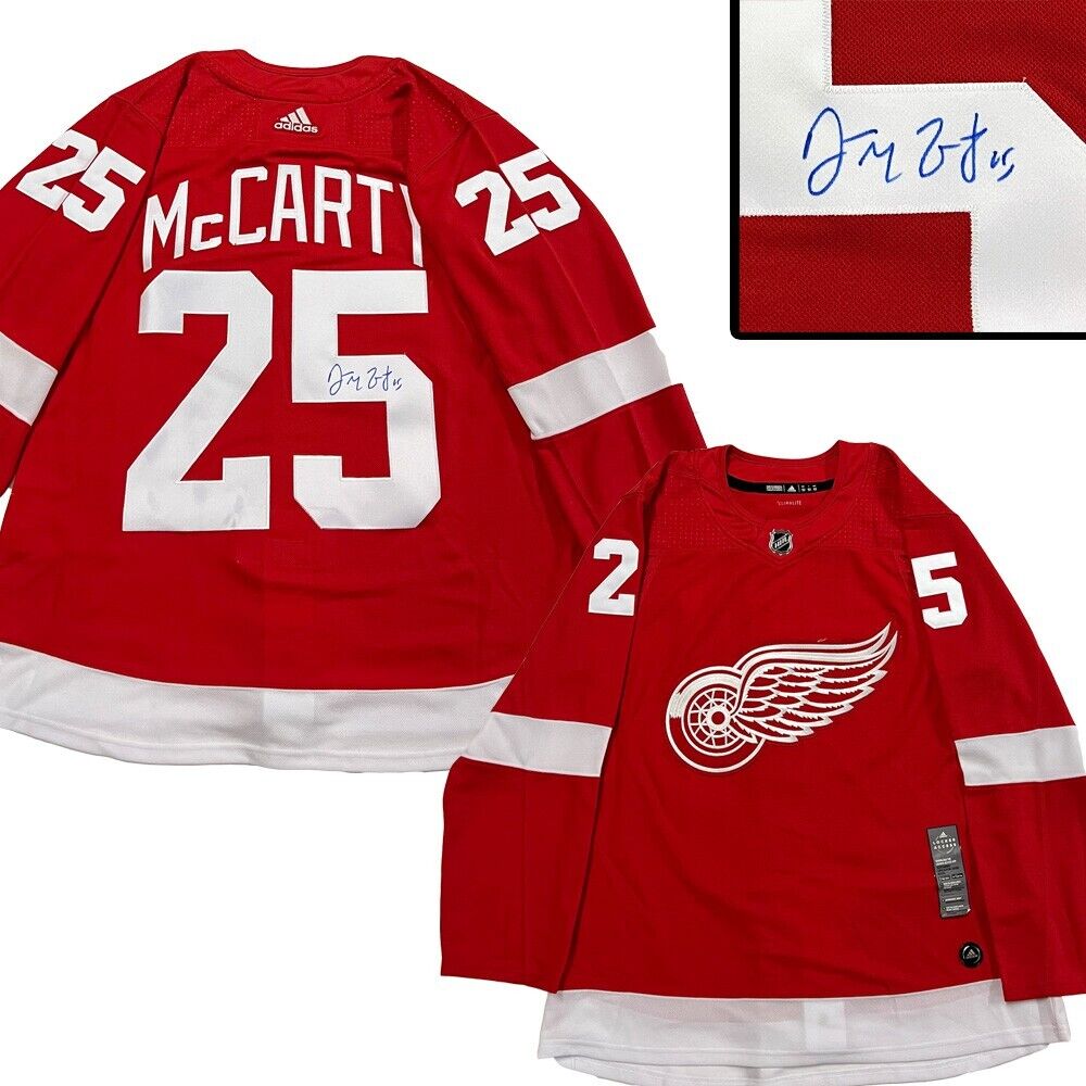 DARREN MCCARTY Signed Detroit Red Wings Red Adidas PRO Jersey