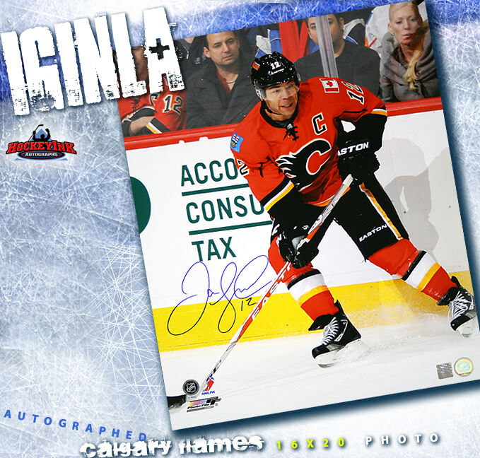 JAROME IGINLA SIGNED Calgary 16X20 Photo