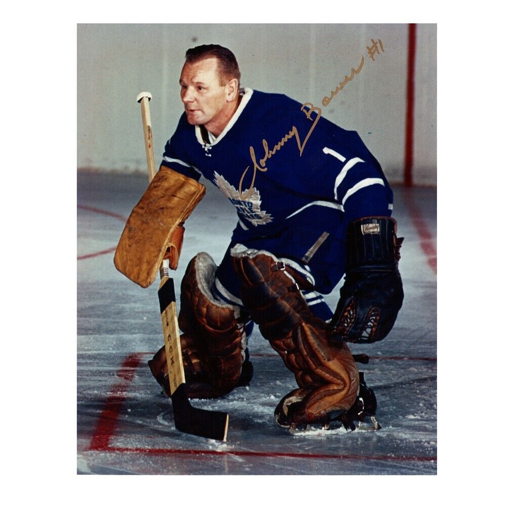 JOHNNY BOWER Signed Toronto Maple Leafs 8 x 10 Photo - 70545